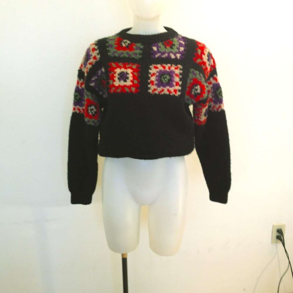 100% Wool Chunky knit crew neck Sweater